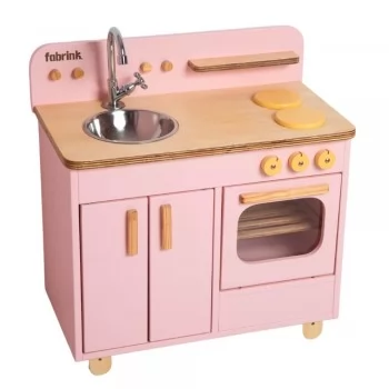 Bancada Infantil Rosa de Madeira Fabrink Brincadeira Criativa