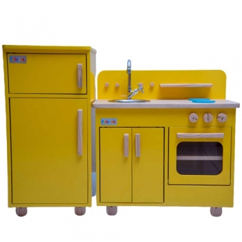 Jogo de cozinha infantil amarelo